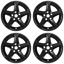 4 Black 16 Wheel Skins Hub Caps Alloy Rim Covers For 2016-2018 Chevy Malibu Ls