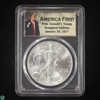 2017 American Silver Eagle PCGS MS70 - America First - Donald Trump Inauguration