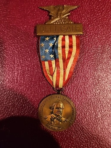 Grand Army Of The Republic Medal W/ Admiral Farragut Post Lorain Ohio June 1911