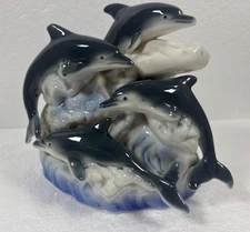 Dolphin figurine statue by herco collection designed by faith