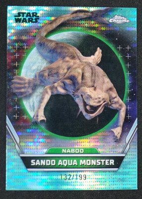 2024 Topps Star Wars Hyperspace Aqua Sonar Refractor #67 Sando Aqua Monster /199