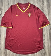 PORTUGAL 2000-2002 HOME FOOTBALL SHIRT SOCCER JERSEY NIKE Sz L Rare HTF!