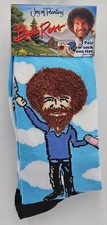 Bob Ross Joy Of Painting Graphic Novelty Crew Socks Unisex Adult 8-12, 9-14 New
