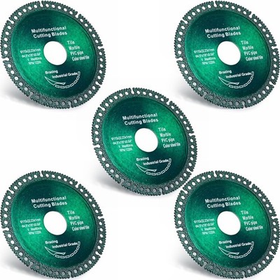  5 Pack 4.5 Inch Indestructible Disc for Grinder, 5.0 Green (115mm)