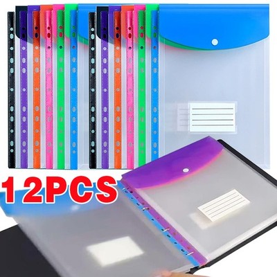 Document Wallets Expandable File Folder A4 Punched Pockets Pack of 12 ...
