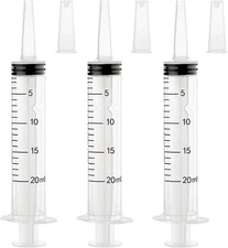 20ml Plastic Syringe with Cap, Syringes without Needle for Liquid,... 