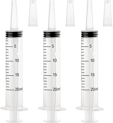 20ml Plastic Syringe with Cap, Syringes without Needle for Liquid,... 