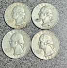 LOT OF 4 - 1964 WASHINGTON QUARTERS 90% SILVER AS SHOWN