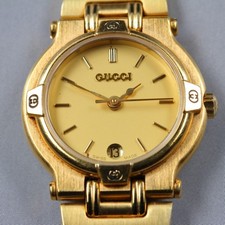  Working, For Parts Vintage GUCCI 9200L Quartz Gold 25mm Date Women's Watch