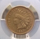 1863 Indian Head Cent Penny 1c PCGS AU58 #800 About Uncirculated ECC&C, Inc.