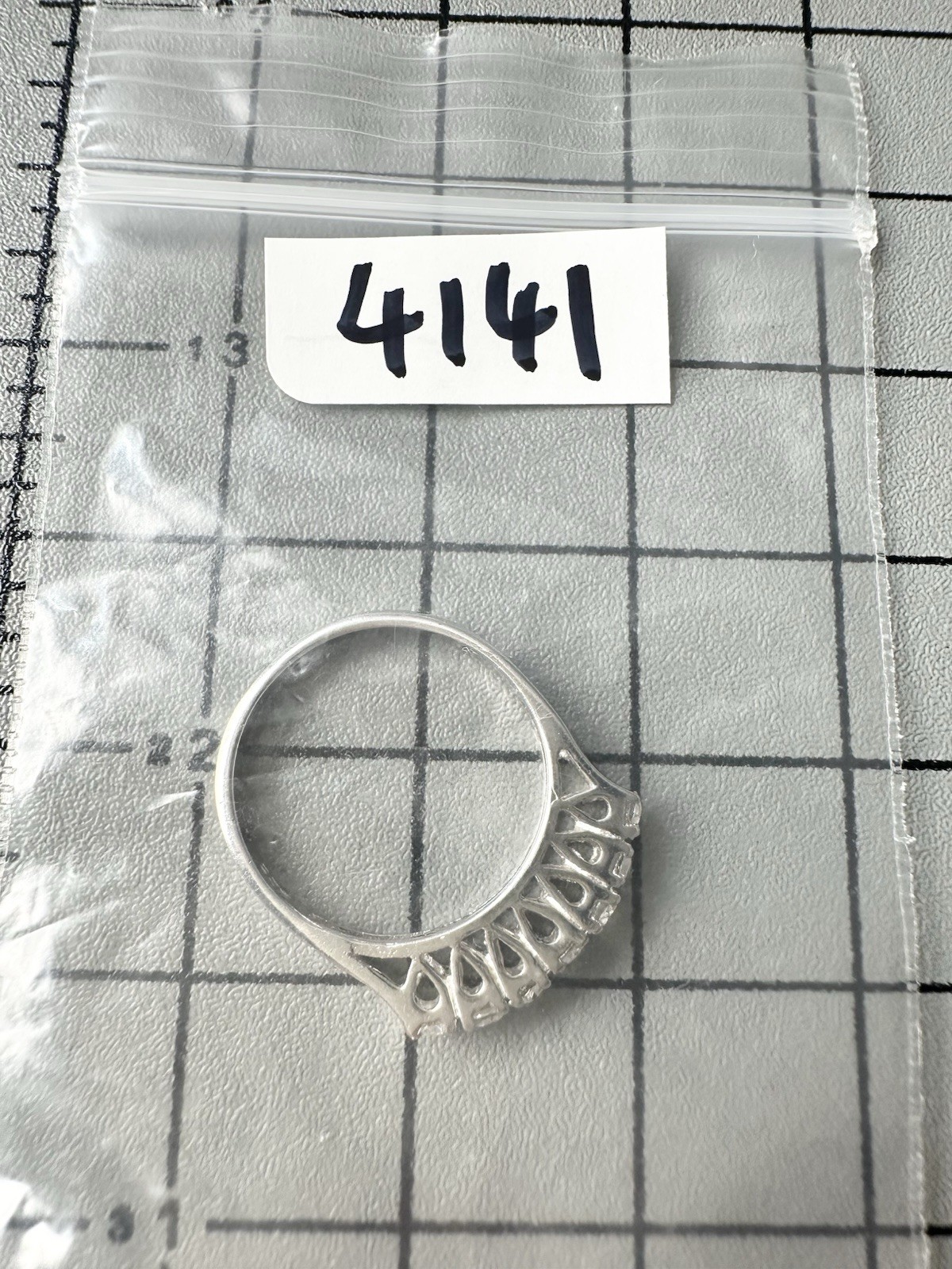 925 Sterling Silver Signed ND Stackable Ring C Z … - image 6