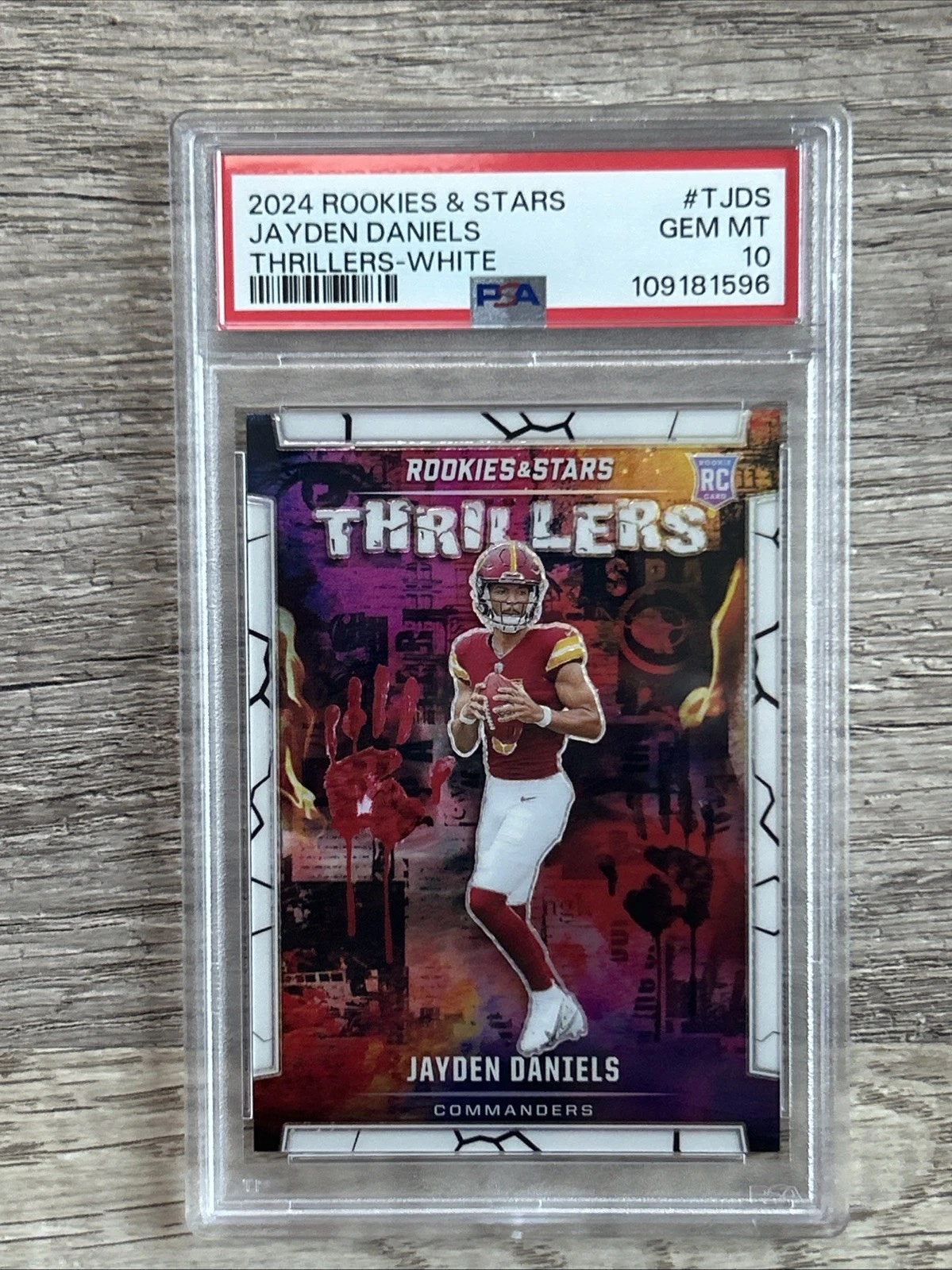 Jayden Daniels Panini Rookies & Stars Thrillers #TJDS White