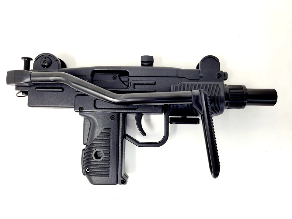 Mini metralladora UZI pistola encendedor antorcha de chorro de metal llama y estuche acolchado negro Foto 3 de 4