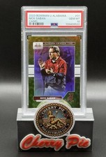 🐘 2023 Bowman U Alabama Nick Saban #31 CAMO FOIL /75 PSA 10 GEM MINT