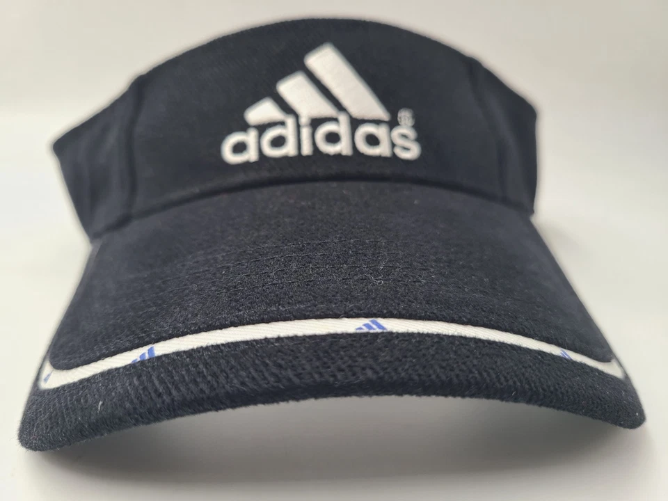 Adidas Sol Golf Visera Ajustable Gorra Algodón Informal Papá Hombres Mujeres Negro Blanco Foto 2 de 4