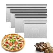 Metal Pastry Scraper Dough Pizza Flour Cutter Stainless Steel Bread Making Tool