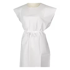 Tidi Products 910320 Exam Gown, Tissue, White, Pk50