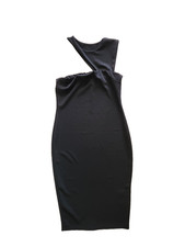 Boohoo Black One Shoulder Bodycon Dress Womens Size 14