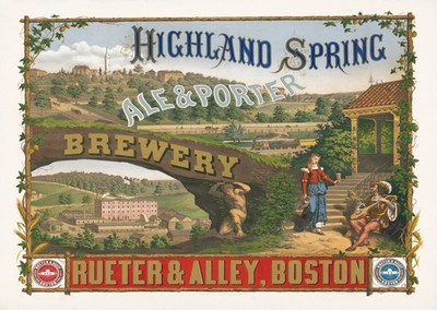 Vintage Brauerei Wandkunst � Highland Spring Ale & Porter Brauerei Sze