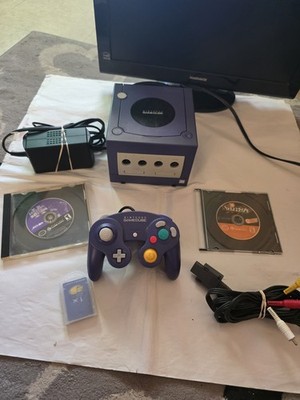 Indigo GameCube System Nintendo GameCube Console Tested Controller, Cords&games!