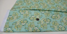 Michael Miller quilt-craft fabric PAISLEY ROSE mint 1 yd (dcx-12262) Blossom