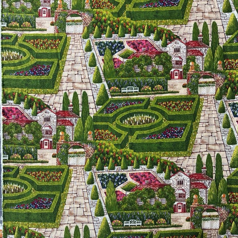 2 yds - Garden Maze Michael Miller 72x43 hedge labyrinth - Image 2 of 4