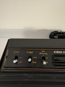 Vintage Atari 2600 Console CX-2600A System - Controllers & Plug - Untested AS-IS