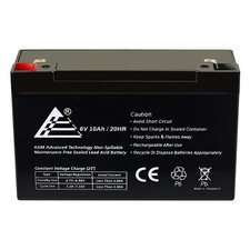 6V 10Ah Sealed Lead Acid Battery for Ride-On Toys Scooters SLA Rechargeable