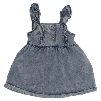 Lindex Baby, Jeanskleid, Größe: 68, Blau, Baumwolle, Einfarbig, Denim #Vbh