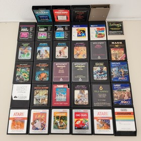 VTG Sears ATARI CX-2600 A VCS Consle +33 Games & Extra Controllers - Wood Grain