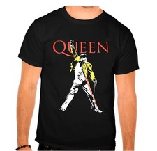 T-shirt nera Queen Freddie Mercury rock band leggende della musica rock - 926