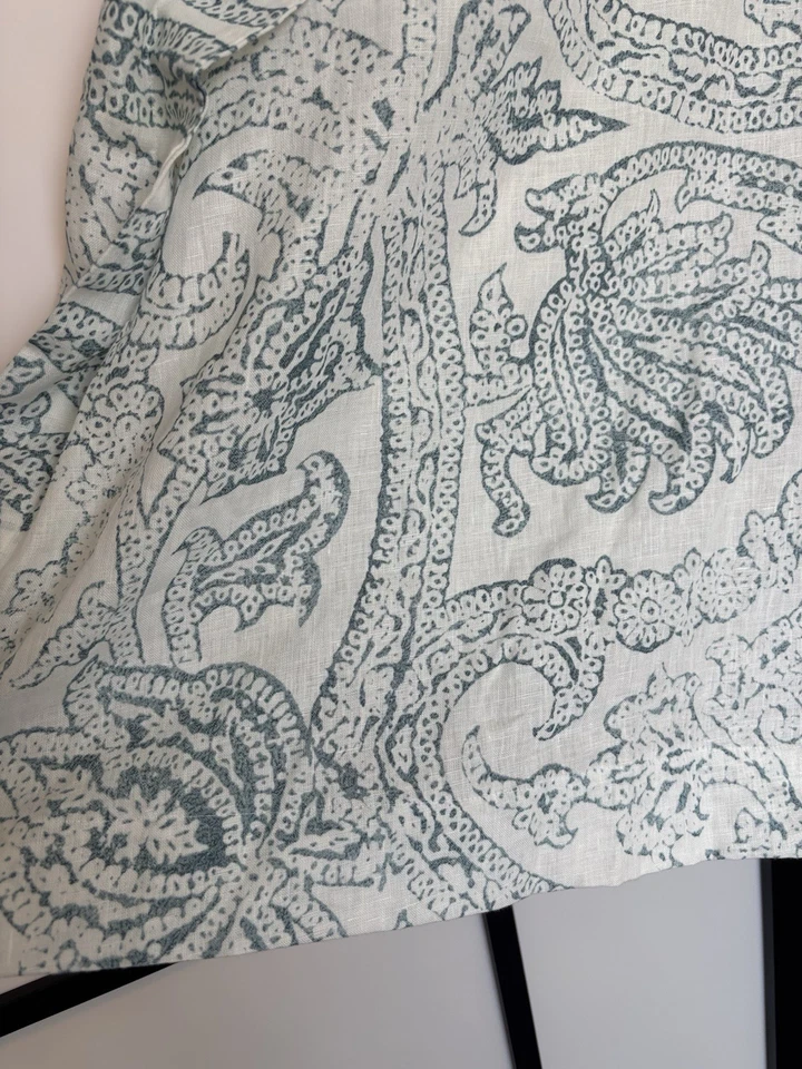 Restauración Hardware Lino Euro Sham Hecho en Italia Pergamino Envejecido ~ 1 Falsa SOLO Foto 4 de 4