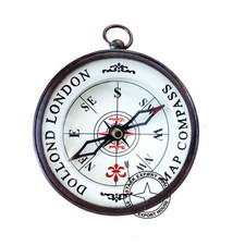 Antique Brass Pocket Sundial Compass Camping Hiking 2.5 inch  CXSD