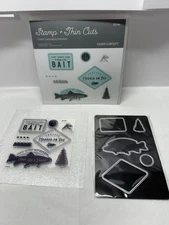 CLOSE TO MY HEART ~ TIMBER STAMP SET W/THIN CUTS ~ RARE ~ SHIPS FROM USA