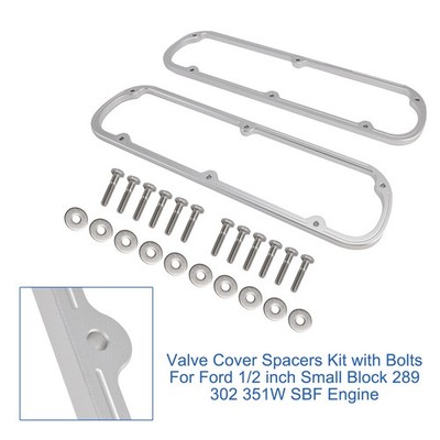Valve Cover Spacers Kit with Bolts Für Ford 1/2 inch Small Block 289 302 351W