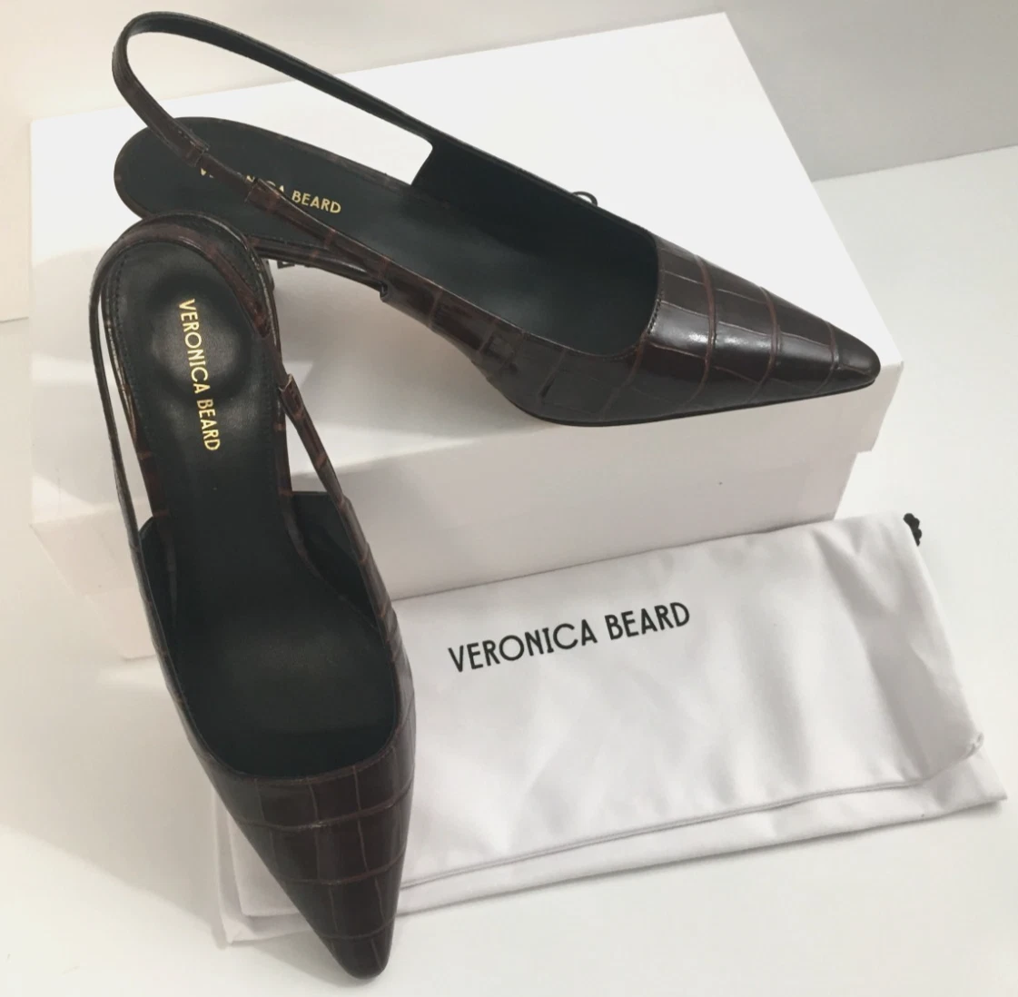 Veronica Beard Women's Chocolate Caroline Slingback heels Pumps
Opens in a new window or tab