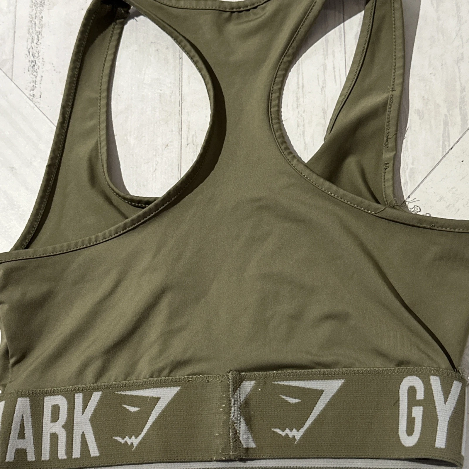 gymshark olive tank-bra