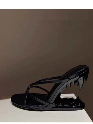Nuevas Sandalias de Metal con Tacones Perfilados Moda Sandalias de Tacón Alto para Mujer - Imagen 37 de 39