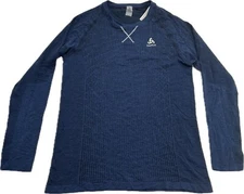 Odlo Blackcomb Large Crew Neck Long Sleeve Blue EUC Base Layer