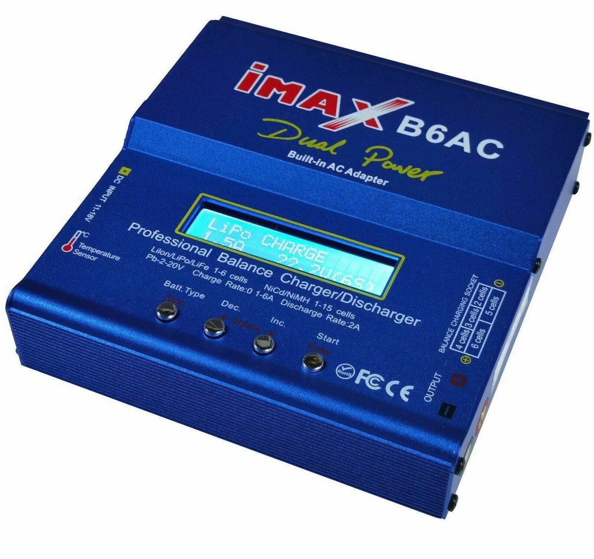 IMAX B6AC dual power バッテリー充電器，放電機 iFormosa ACアダプター付属 iMAX B6 ミニ バランス チャージャー
