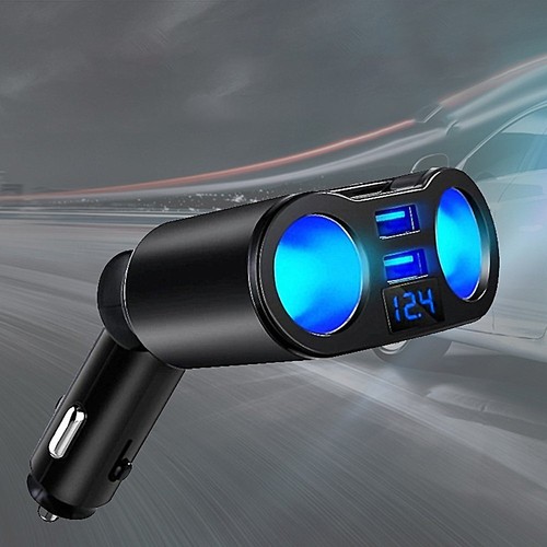 Car Charger 2 USB Smoke Lighter Socket Splitter Adapters For Smartphone Vehicles - Picture 6 of 8
