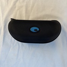 Costa Del Mar Sunglasses Black Hard Zipper Case Neoprene Strap Cloth