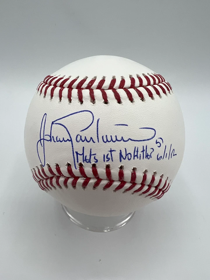 COACH'S COLLECTIBLES Johan Santana Autographed OMLB with Inscription (JSA)