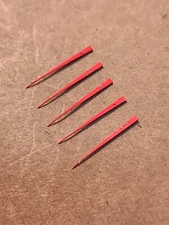 5 NOS W/Defects Bulova Accutron 214 Red/Orange Painted Sec Hands