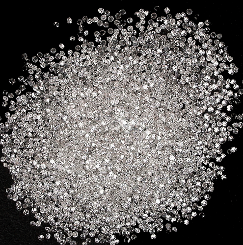 Lote de 25 piezas de diamantes redondos sueltos naturales G H blancos I1 I3 claridad - Imagen 2 de 10