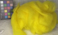romney wool roving shocking Yellow spinning felting weaving fiber arts