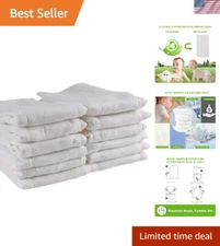Multi-Use 3-Ply Cotton Prefold Diapers - Perfect for Babies to Toddlers, 12 Pack