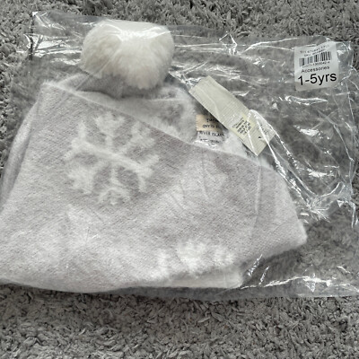 River Island Mini Girls Hat And Scarf Set ❤️ 1-5 Years BNWT