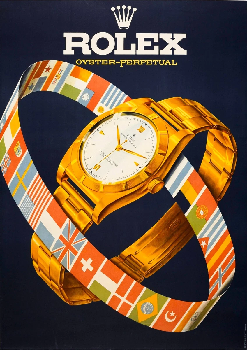 Vintage clearance rolex poster