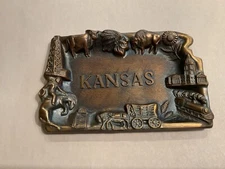 Kansas Copper Ashtray Made in Japan MCM Beautiful Patin